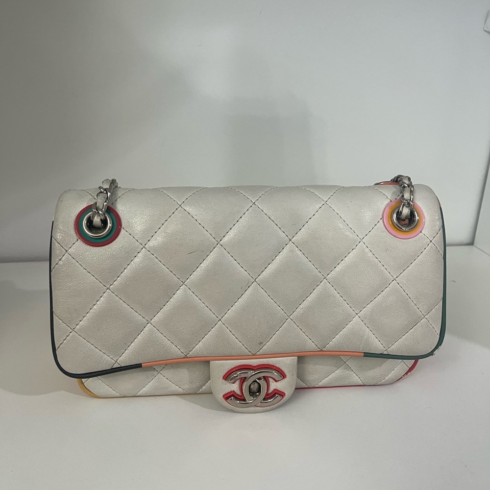 Chanel Multicolor Quilted Leather Shoulder Bag